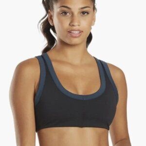 Free People Movement Rebel Sports Bra Black Navy Scoop Neck Size Large